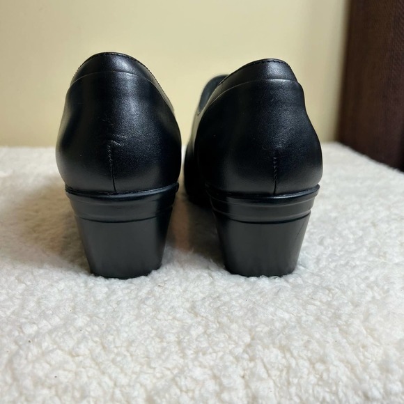NWOT Clarks Collection Shoes Womens 10 Black Emslie Lulin Pump Shoes Block Heel - Picture 7 of 11